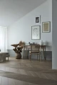 Podłoga jodełka francuska chevron dąb Timberwise 150x670 mm Sky White