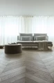 Podłoga jodełka francuska chevron dąb Timberwise 150x670 mm Sky White